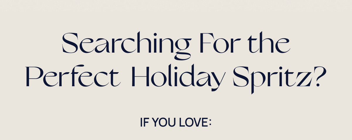 Searching For the Perfect Holiday Spritz?