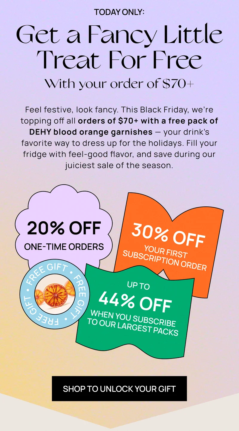 TODAY ONLY: Get a Fancy Little Treat For Free With your order of $70+ | Shop to Unlock Your Gift