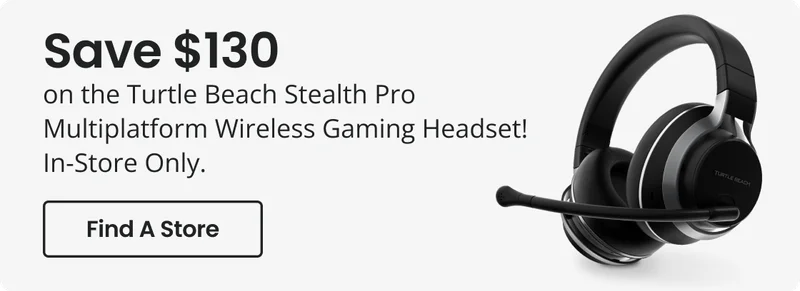 Save $130 on turtle Beach Stealth Pro Multiplatform Wireless Gaming Headset! In-Store Only | Find A Store
