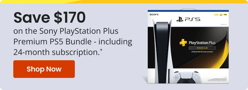 Save $170 on the Sony PlayStation Plus Premium PS5 Bundle - including 24-month subscription.* | Shop Now