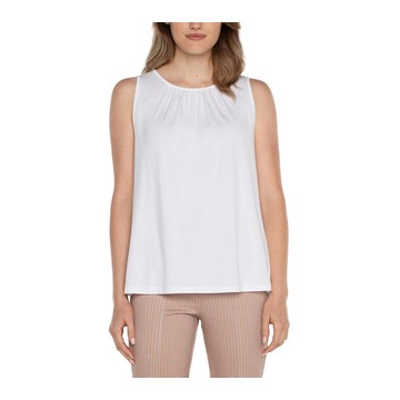 Liverpool Los Angeles A-Line Ultra Soft Knit To p with Keyhole