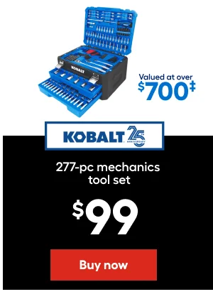 KOBALT. 277-pc mechanics tool set $99. Valued at over $700.