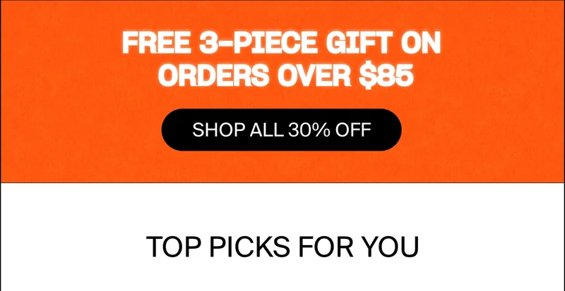 Free 3-Piece Gift On Orders Over $85