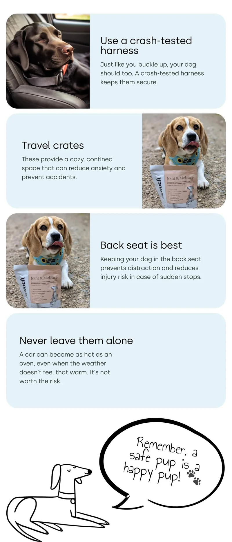 Remember, a safe pup is a happy pup!