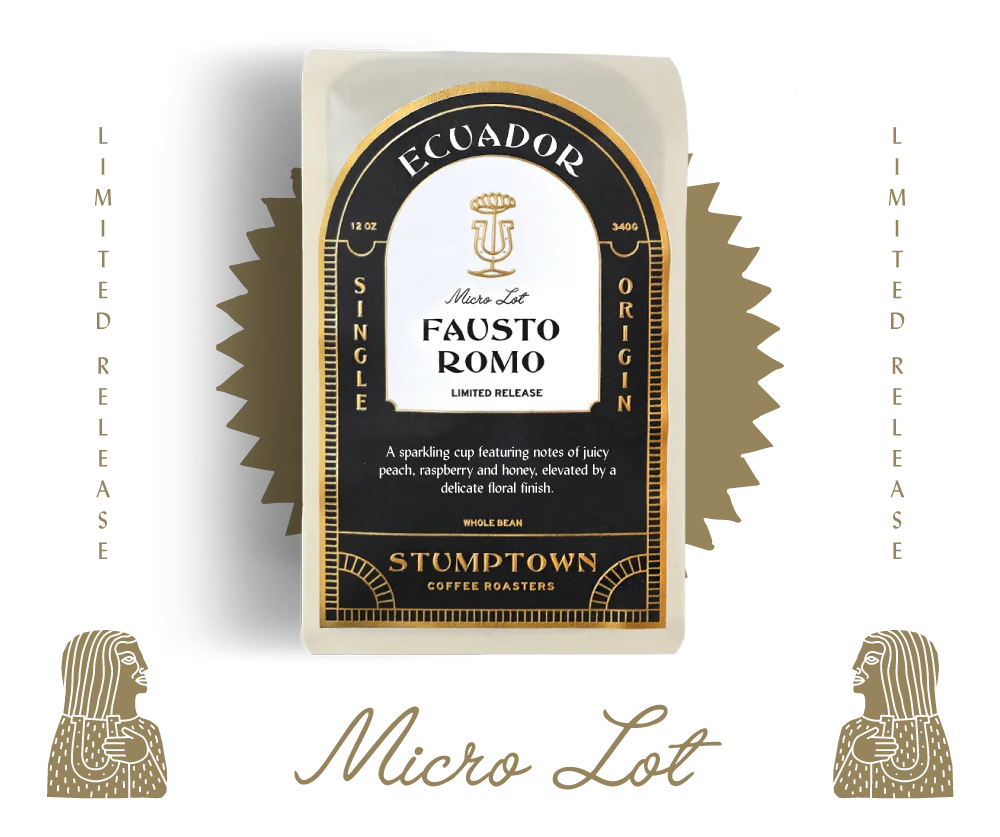 Bag Image: Ecuador Fausto Romo. Footer: Early Access
