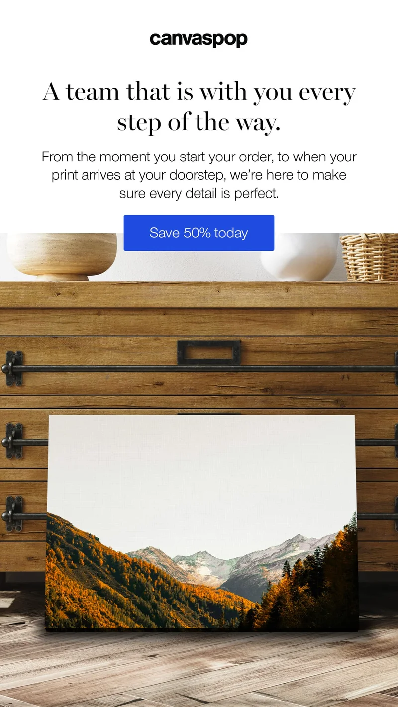 A team that is with you every step of the way. From the moment you start your order, to when your print arrives at your doorstep, we're here to make sure every detail is perfect.