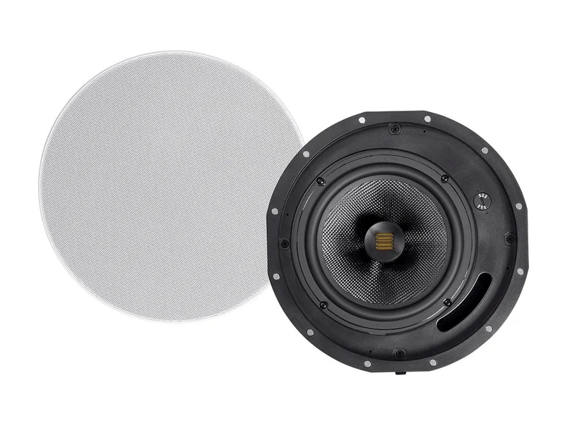 Amber Ceiling Speakers 8-inch 2-way Carbon Fiber with Ribbon Tweeter (pair)