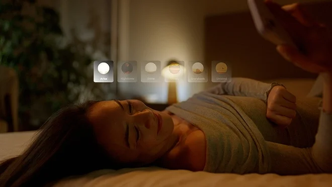 Set the right mood on the Hue App