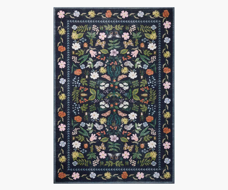 Image of Canopy Curio Printed Rug - Charcoal