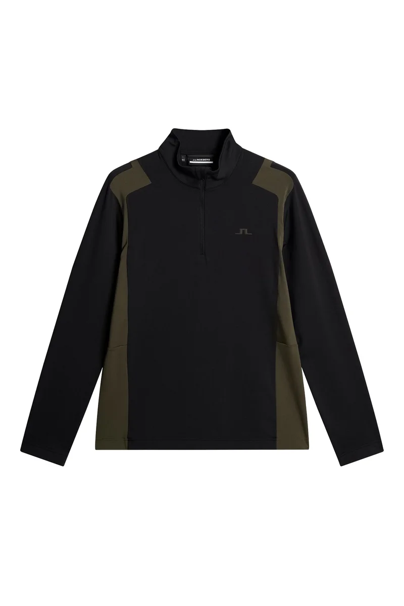 Image of Lukas Quarter Zip Mid Layer / Black