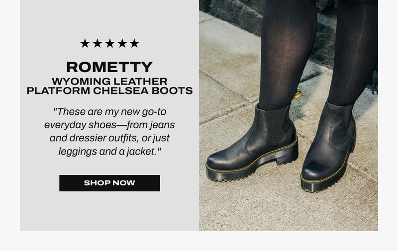 Rometty Wyoming Leather Platform Chelsea Boots