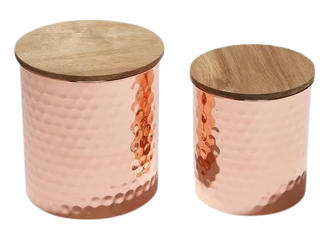Image of Uncommon James Large Copper Canisters (Set of 2)