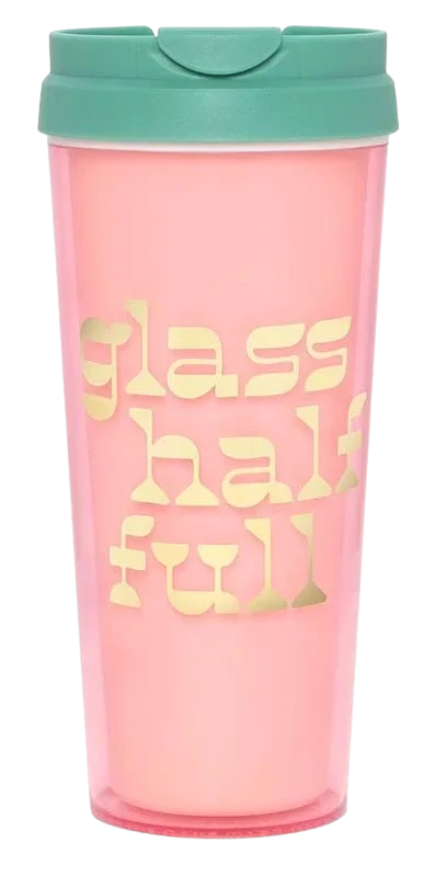 Image of Ban.Do Hot Stuff Thermal Mug, Glass Half Full, 16oz