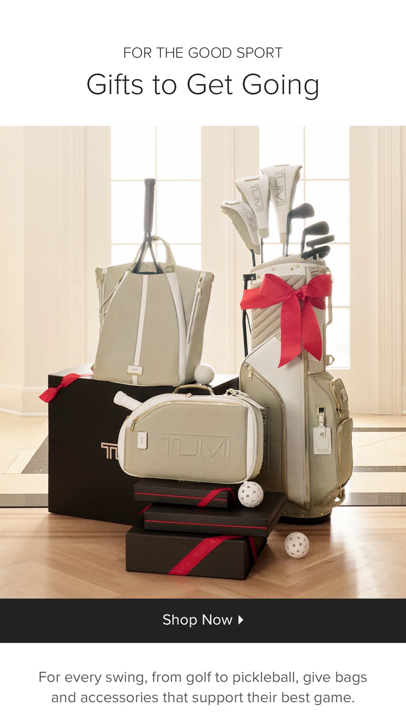 For the Good Sport: Gifts to Get Going: For every swing, from golf to pickleball, give bags and accessories that support their best game.