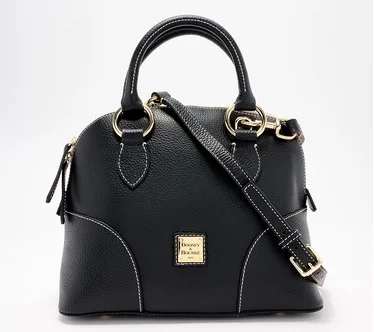 Dooney & Bourke Lucca Pebble Leather Satchel with Crossbody Strap