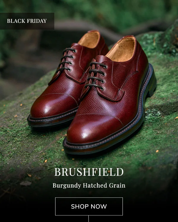 Brushfield Burugndy Grain Hatched Grain | Shop Now