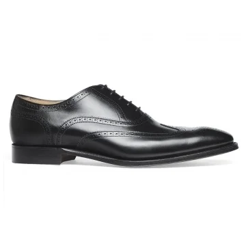Edinburgh Oxford Brogue in Black Calf Leather