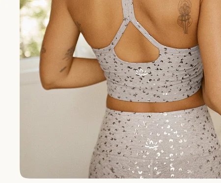 Chai Mini Moons SoftShine Slim Racerback High Cropped Tank in Chai Mini Moons