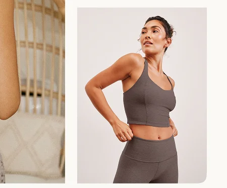 Spacedye Intensity Racerback Cropped Tank in Woodland Heather