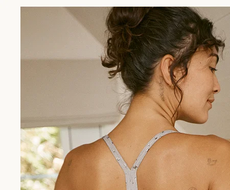 Chai Mini Moons SoftShine Slim Racerback High Cropped Tank in Chai Mini Moons