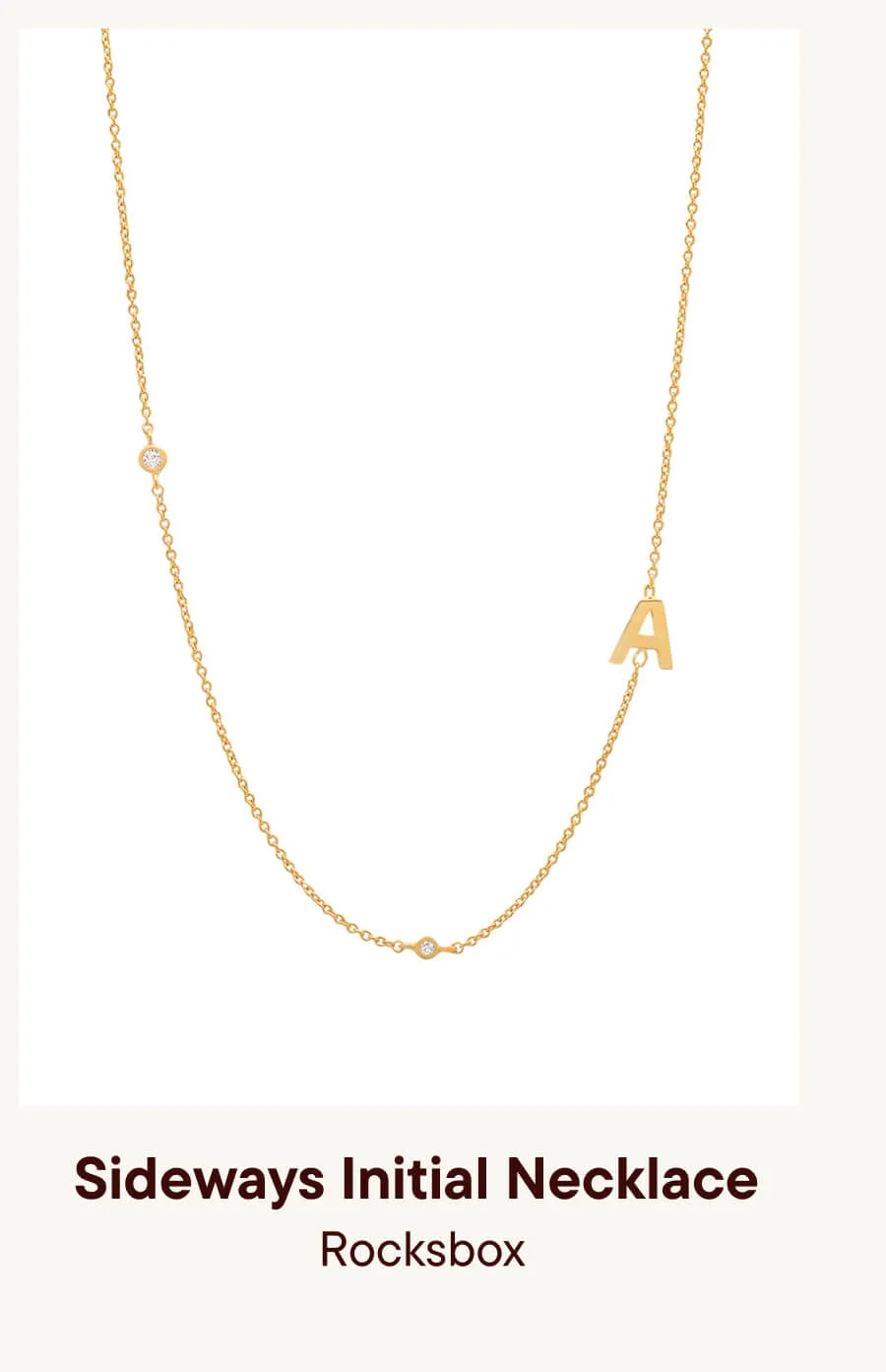 Sideways Initial Necklace