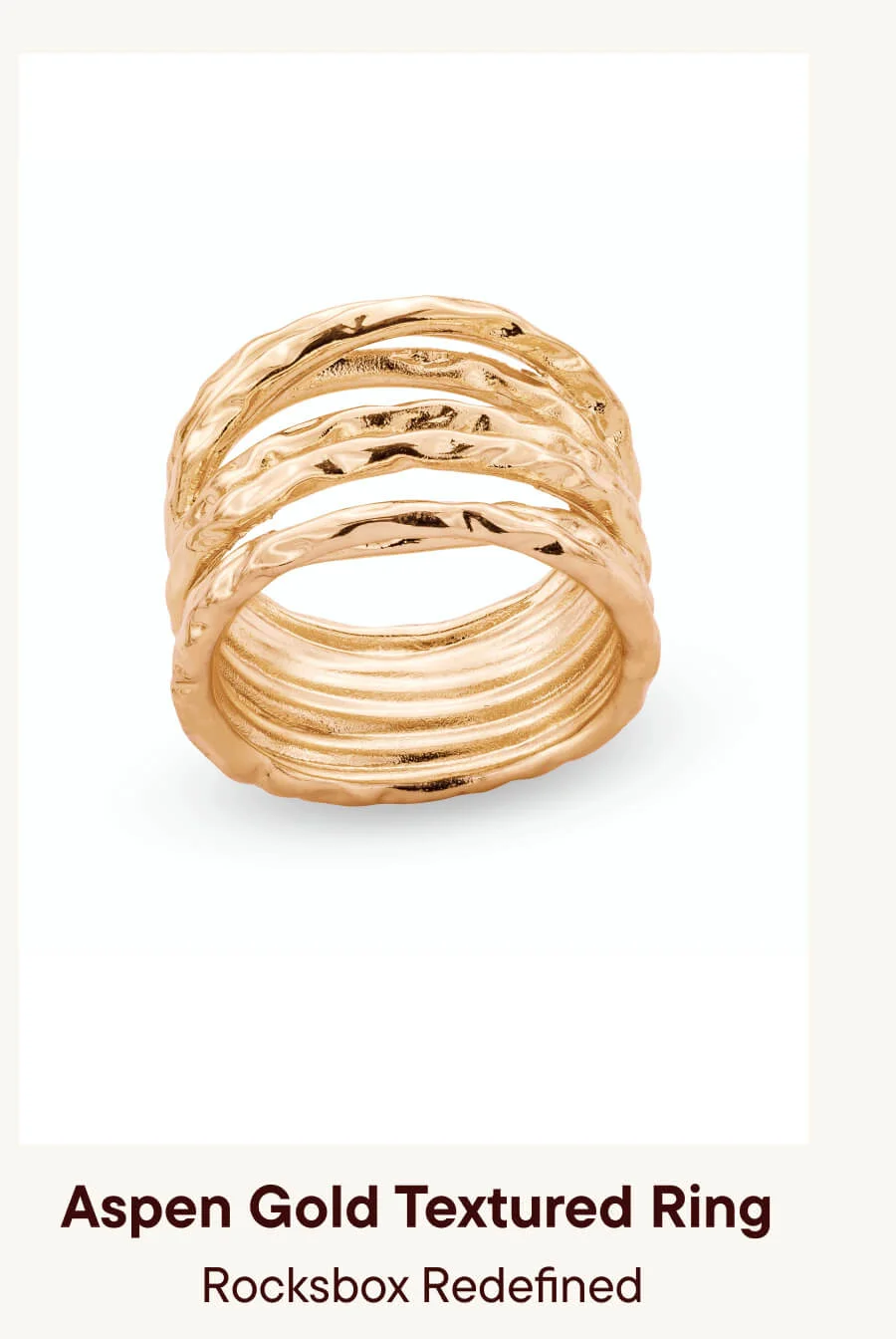 Aspen Gold Textured Ring