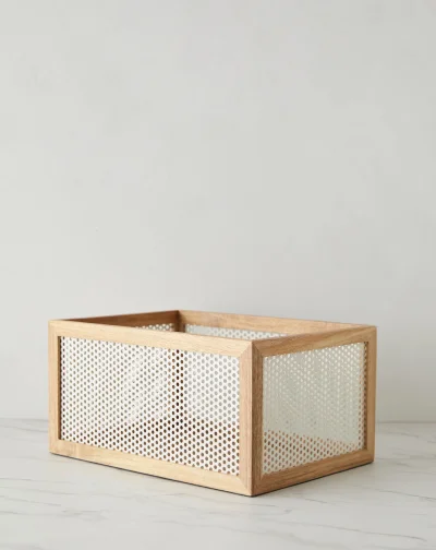 Shop Perforated Acacia Basket