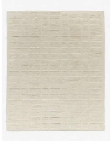 Geller Hand-Tufted Wool Rug - Ivory / 6' x 9'