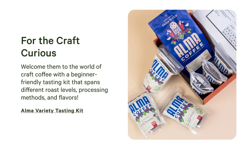 processing methods, and flavors! Shop Alma Variety Tasting Kit