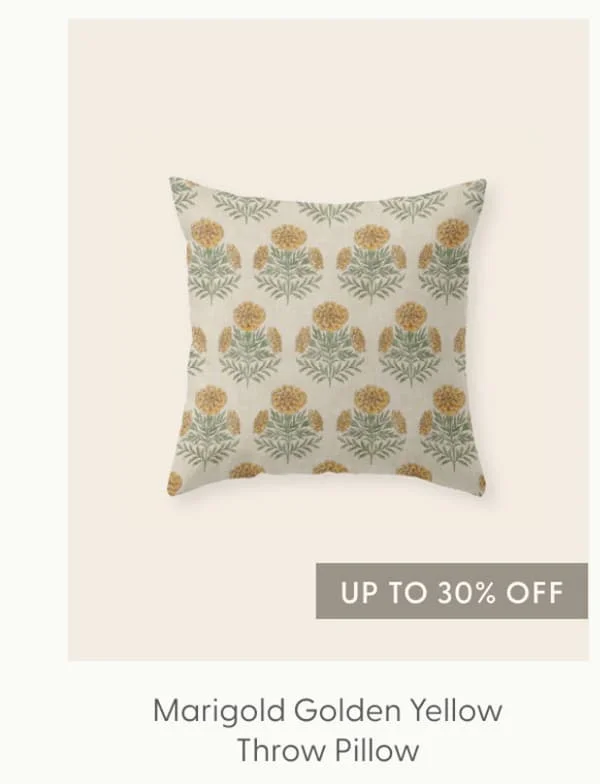 Marigold - golden yellow Throw Pillow