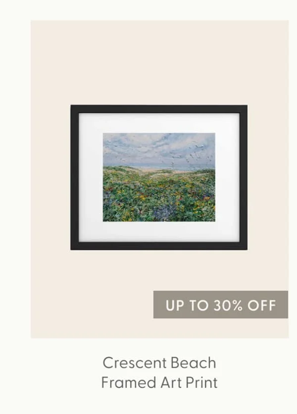 Crescent Beach Framed Art Print
