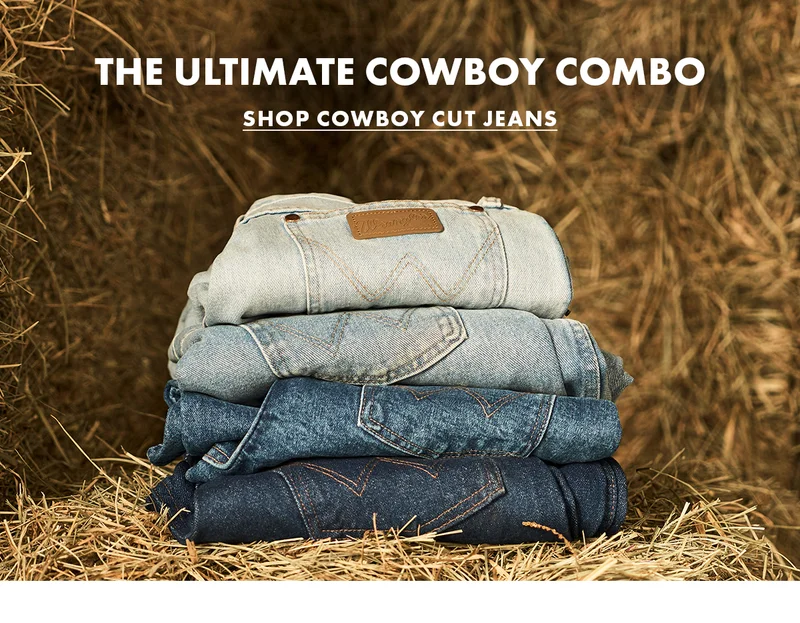 The ultimate cowboy combo. Shop Cowboy Cut Jeans