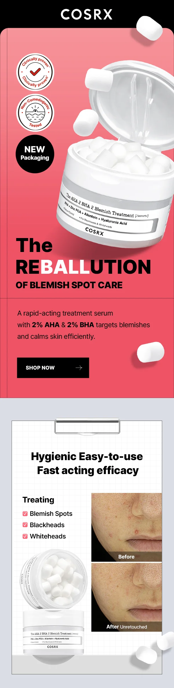 THE REALLUTION OF BLEMISH SPOT CARE