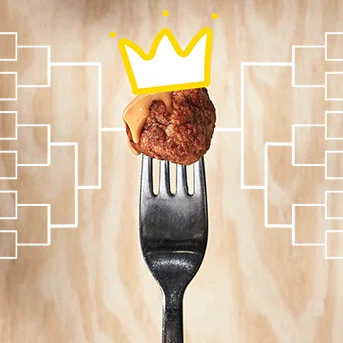 meatball on a fork