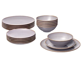 FÄRGKLAR 18-piece dinnerware set, light pink