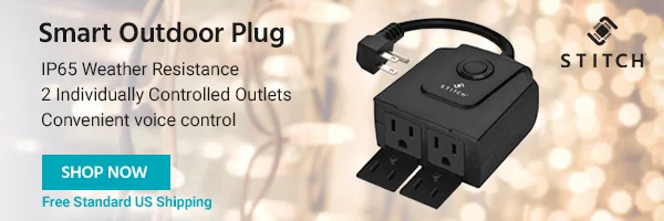 STITCH (logo) Smart Outdoor Plug | IP65 Weather Resistance