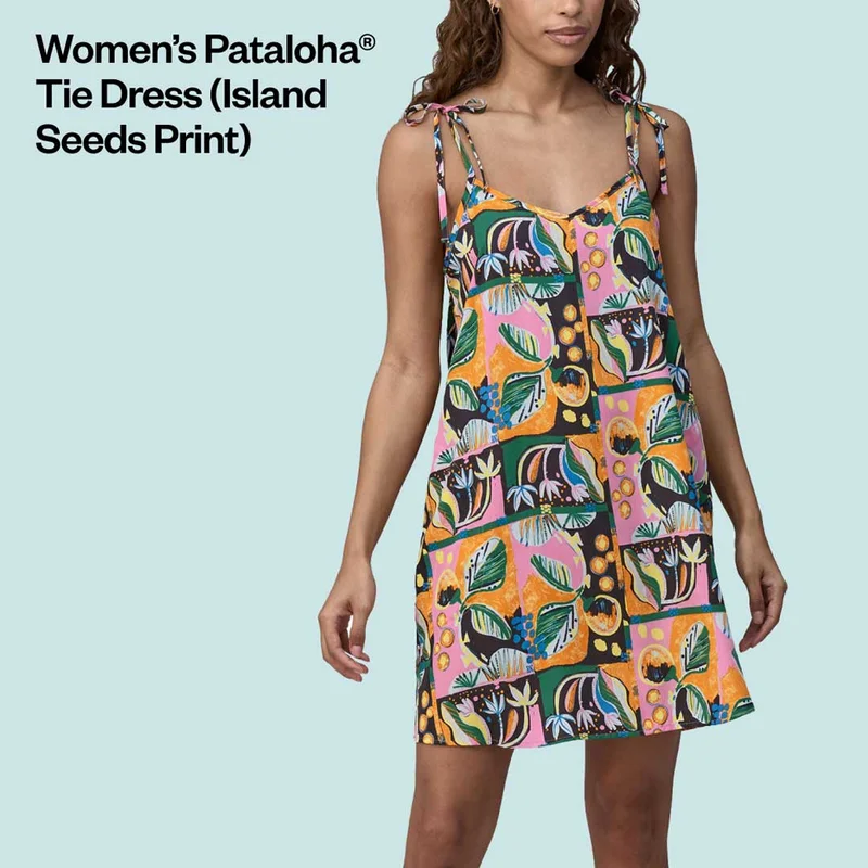 Women’s Pataloha® Tie Dress (Island Seeds Print)