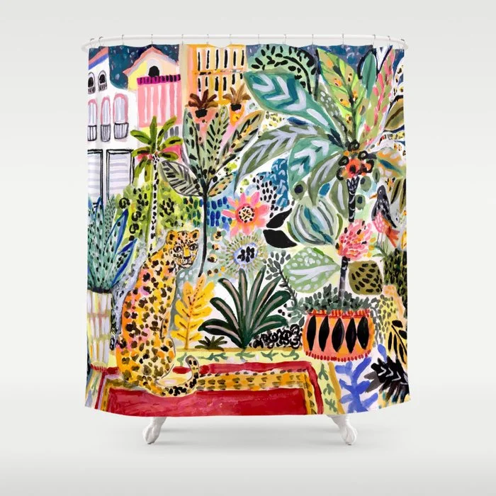Karen Fields Tiger in the City Shower Curtain Shower Curtain