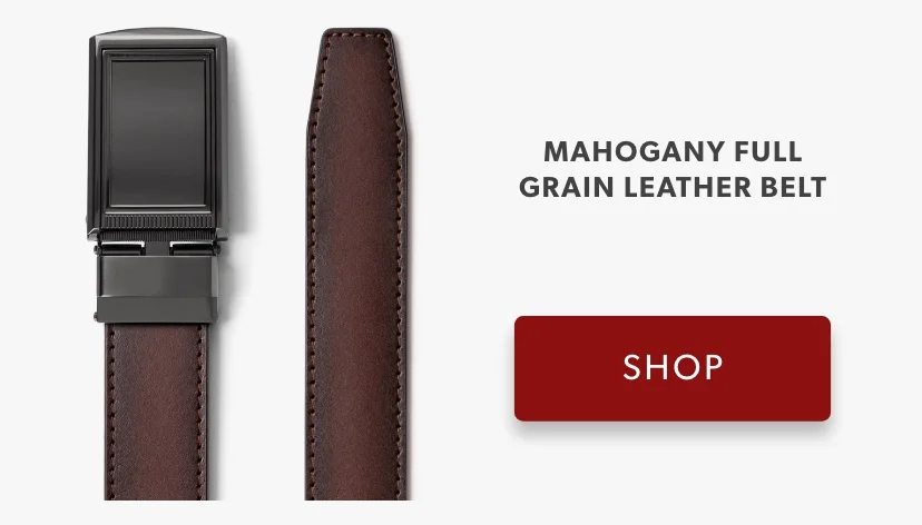 Mahogany Full Grain Leather Belt Mahogany Full Grain Leather Belt