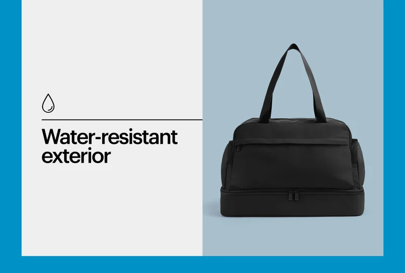 Water-resistant exterior, Machine washable