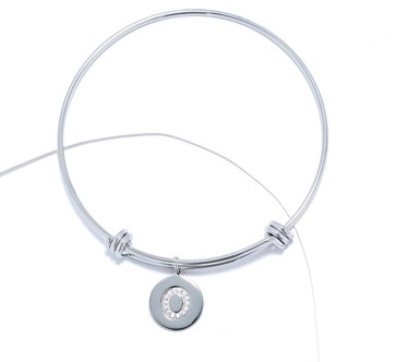 Steel by Diamonique Intial Bracelet, Silvertone