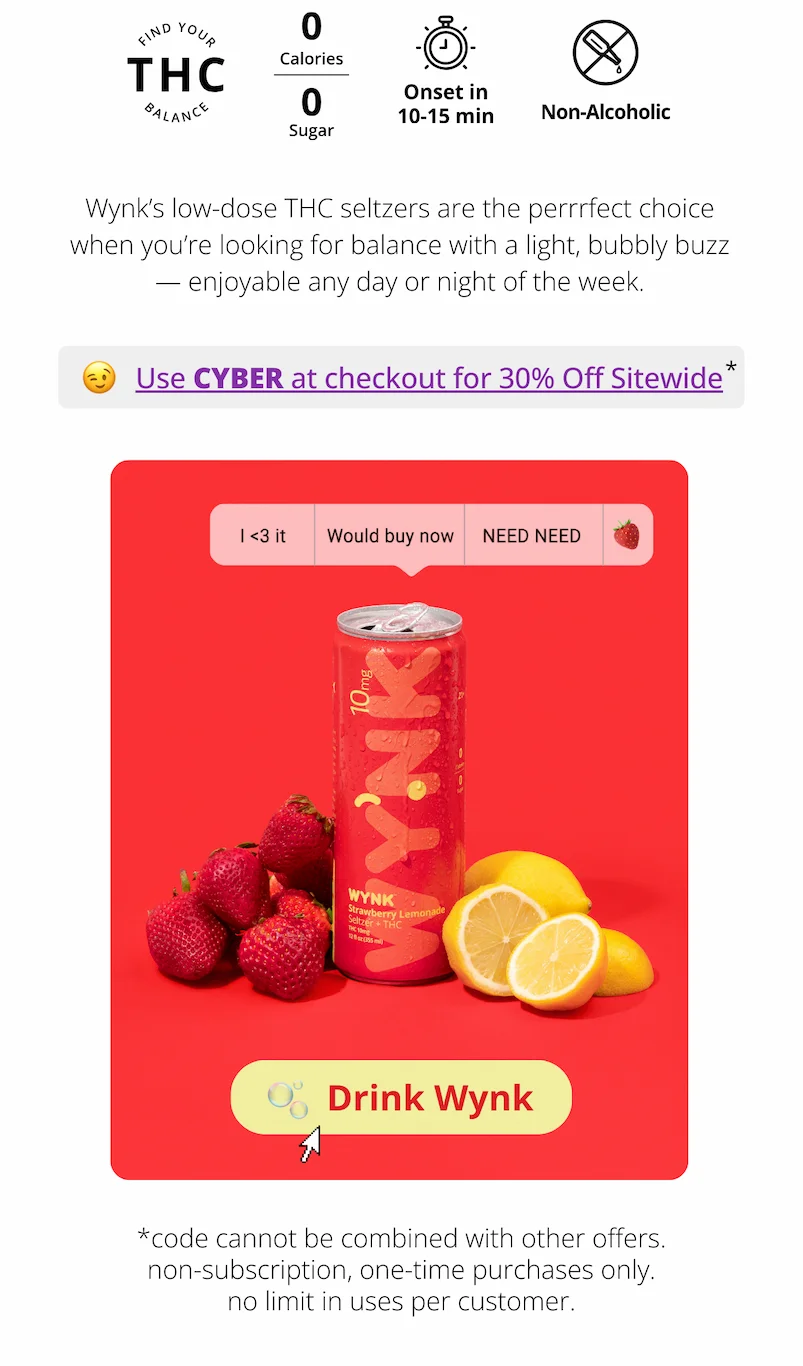 Use code CYBER for 30% off sitewide.
