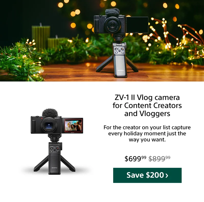ZV-1 II Vlog camera for Content Creators and Vloggers | Save $300