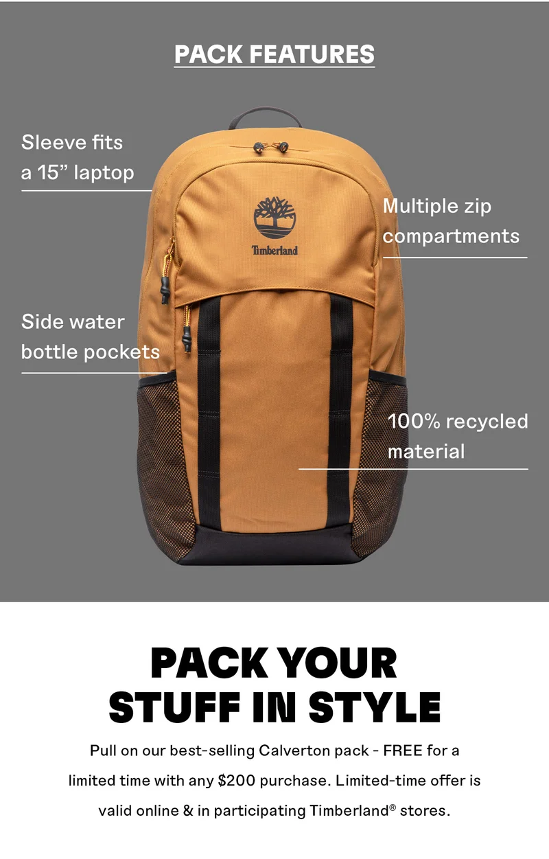 Pack features, Pack your stuff in style.