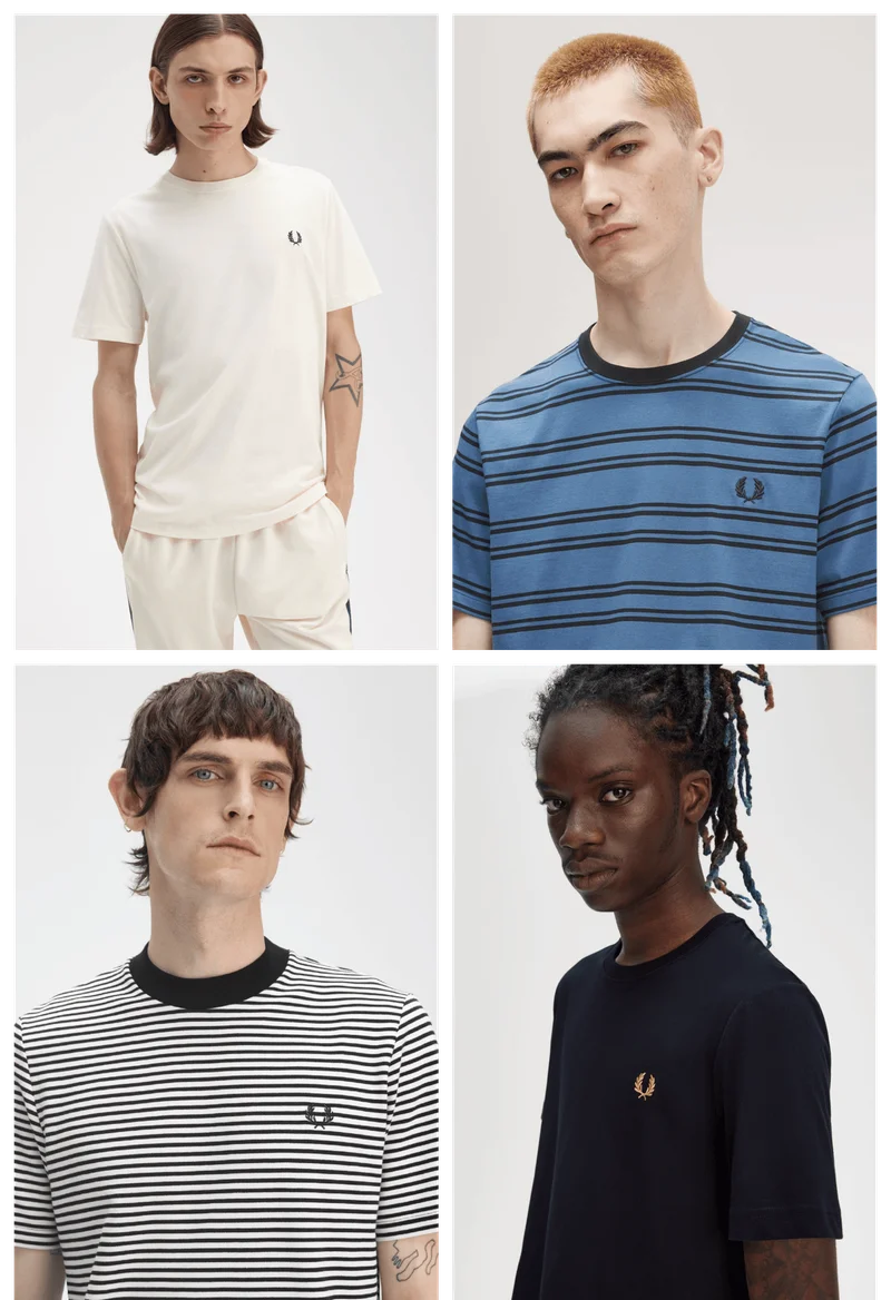 A selection of Fred Perry T-Shirts