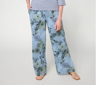 Me Time by Jennie Garth Regular French Terry Wide Leg Pants