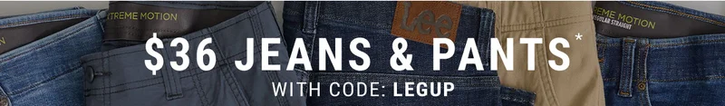 $36 Jeans & Pants* With Code: discount code