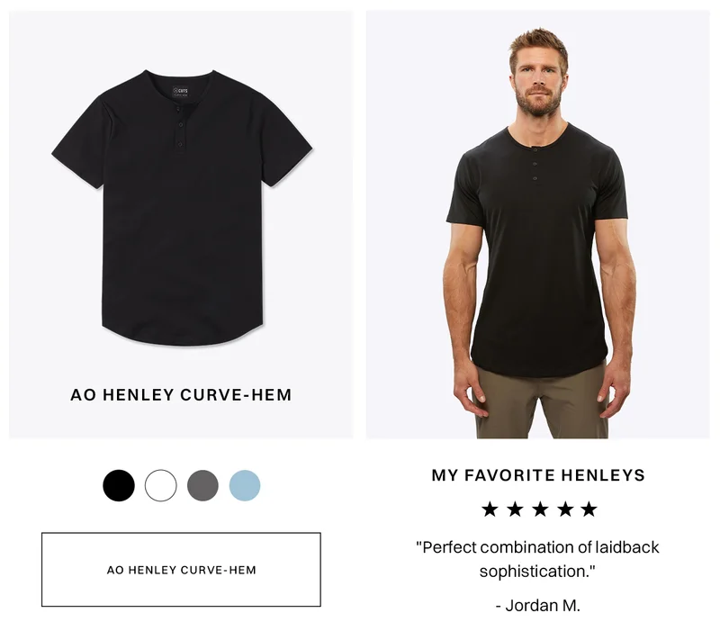 AO Henley Curve-Hem