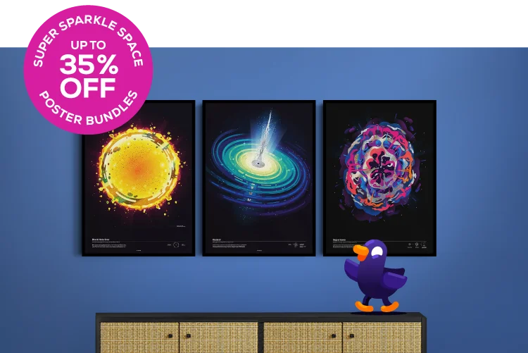 Sparkly and Shiny Space and Astronomy Posters