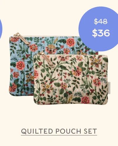 $36 | QUILTED POUCH SET
